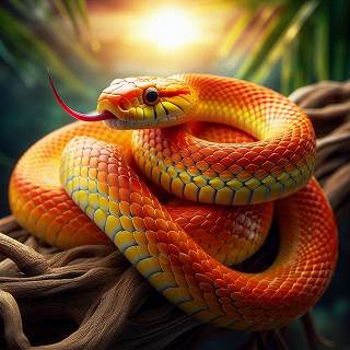 リアルなコーンスネークの画像